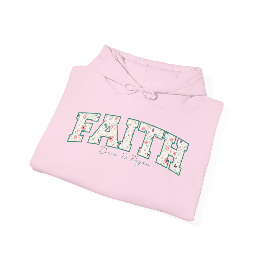 Faith Floral Hoodie – Women's Faith Graphic Sweatshirt with Pastel Flowers