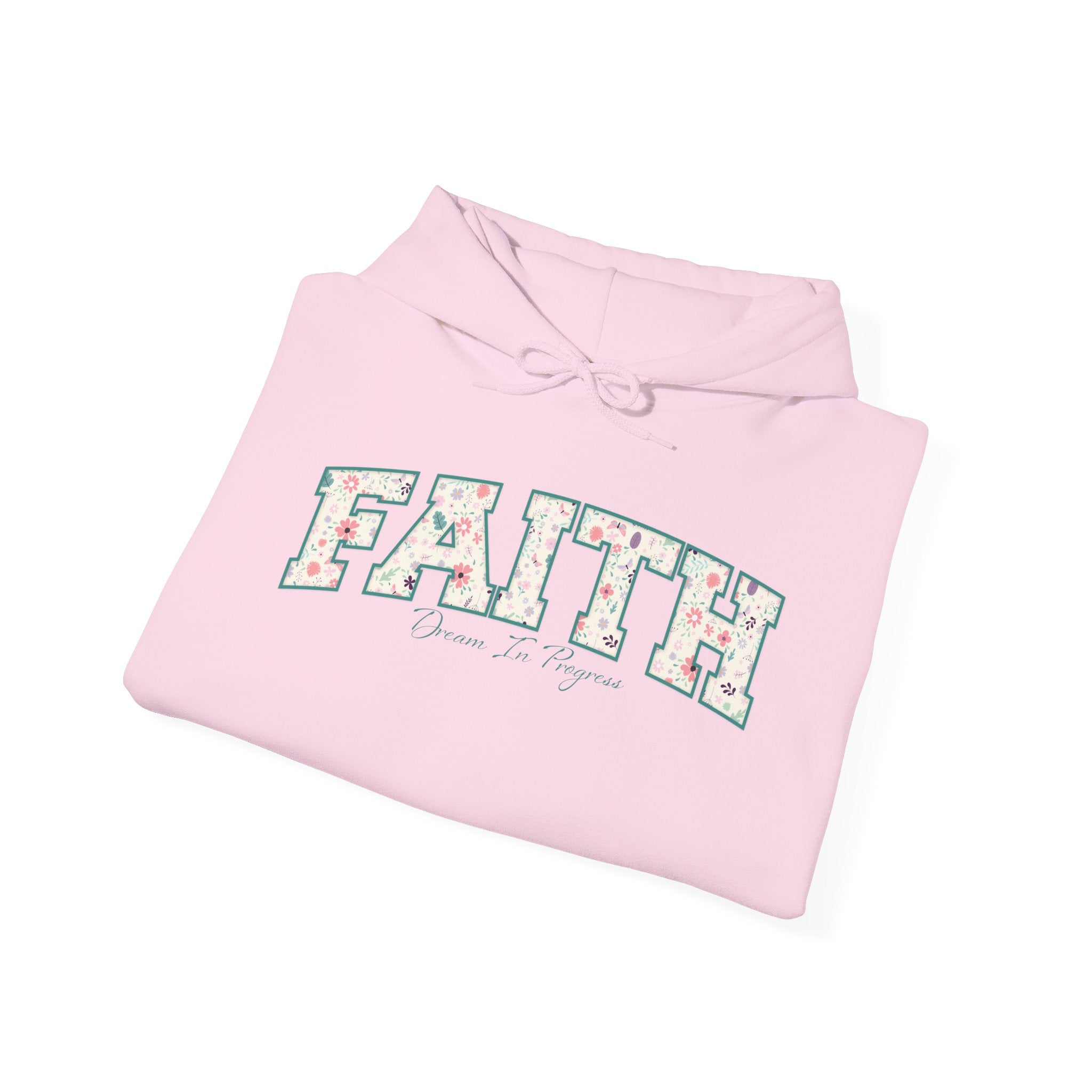 Faith Floral Hoodie – Women's Faith Graphic Sweatshirt with Pastel Flowers