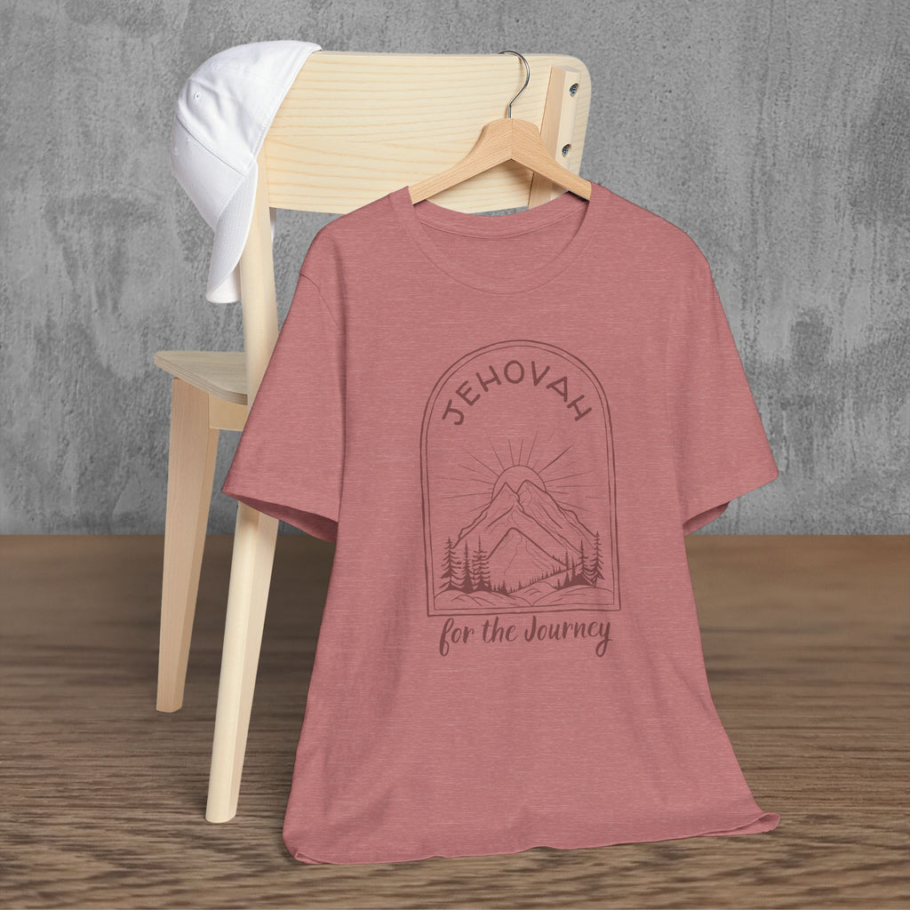 Christian Shirt Jehovah For The Journey Tee Mountain Sunrise Faith For Women