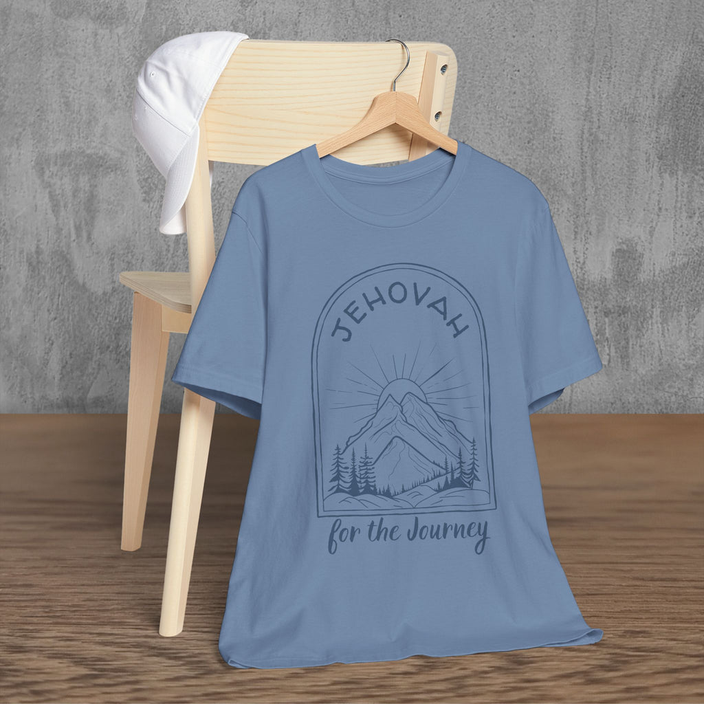 Christian Shirt Jehovah For The Journey Tee Mountain Sunrise Faith For Women