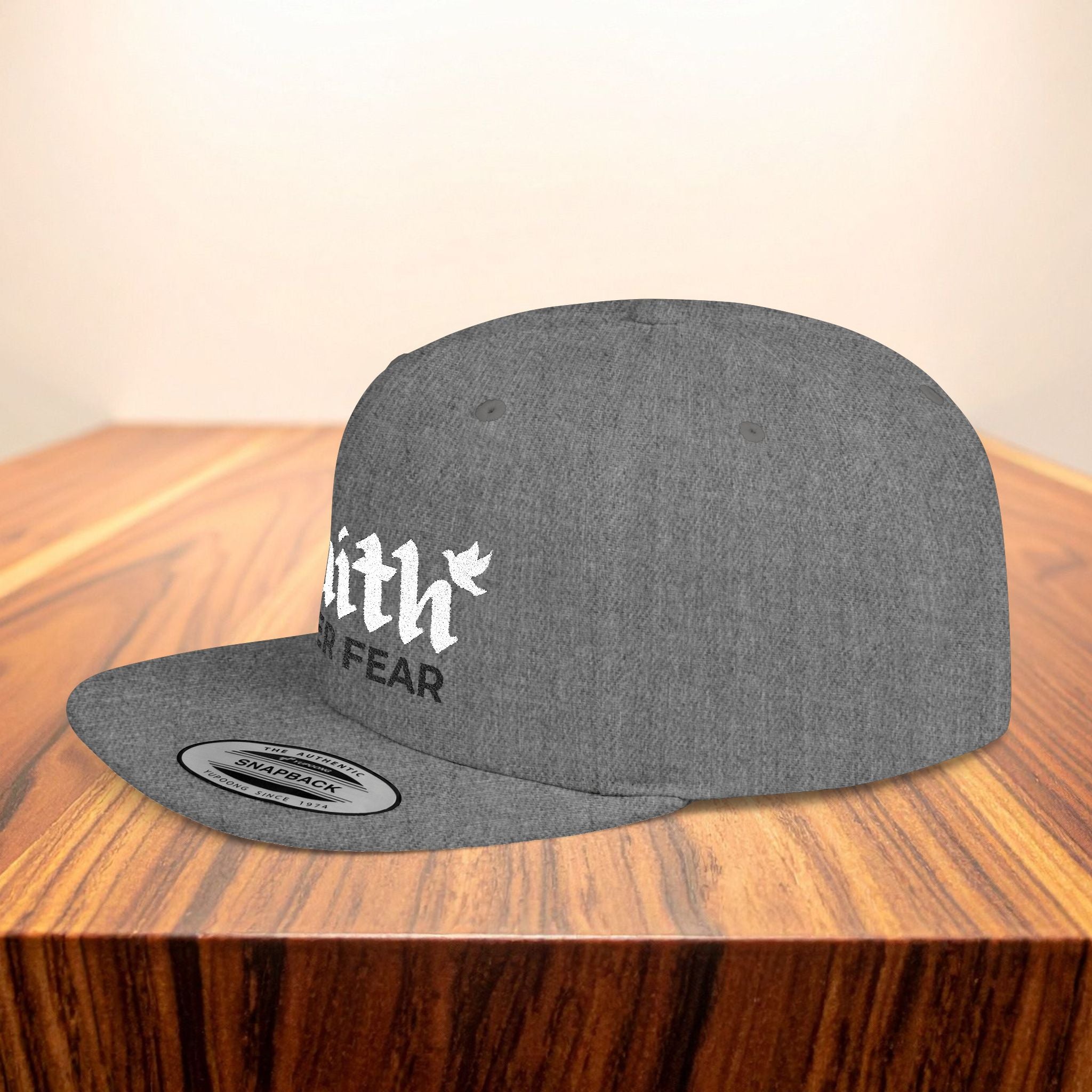 Faith Over Fear Embroidered Dove Christian Snapback Hat Faith Gift
