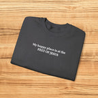 Christian Embroidery Sweatshirt for Women, Faith Based Sweatshirt, Feet of Jesus Shirt