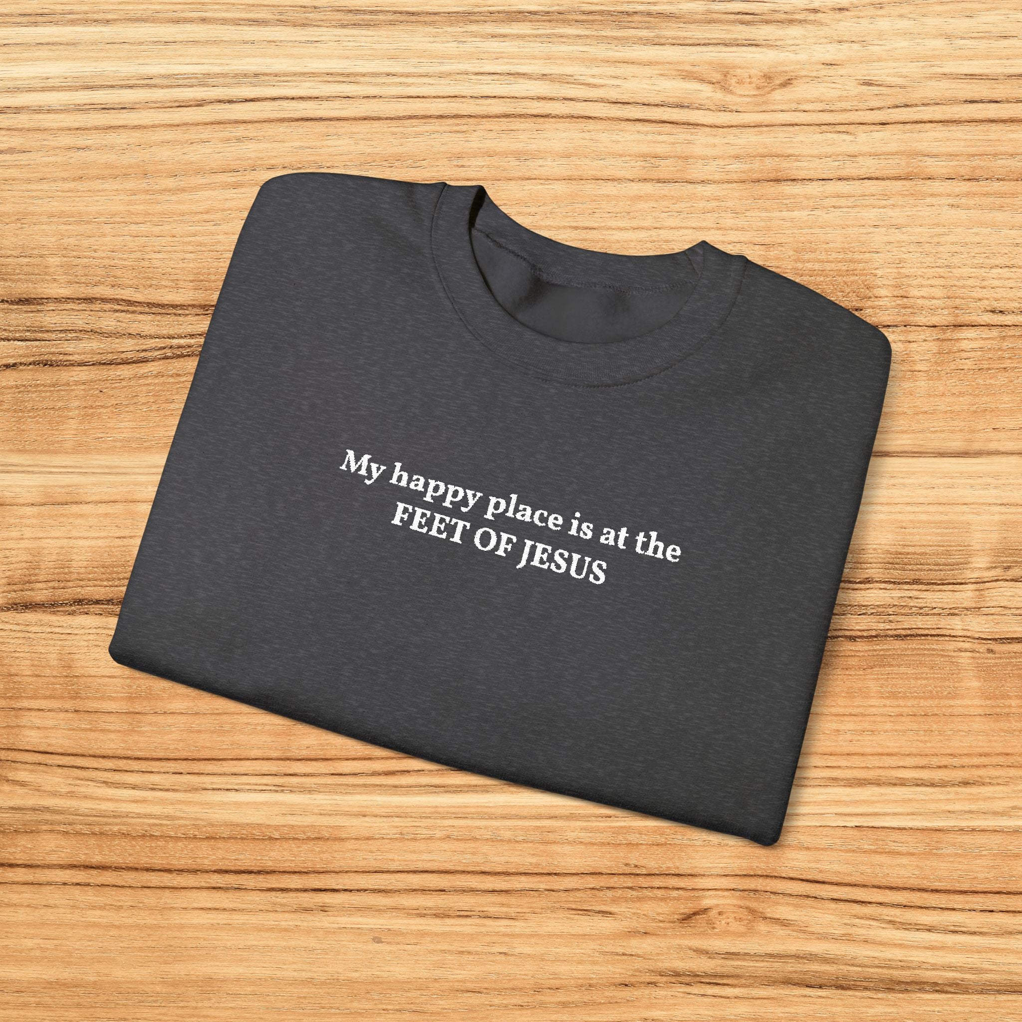 Christian Embroidery Sweatshirt for Women, Faith Based Sweatshirt, Feet of Jesus Shirt