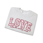 Valentine's Day Sweatshirt - LOVE: makes the world go round