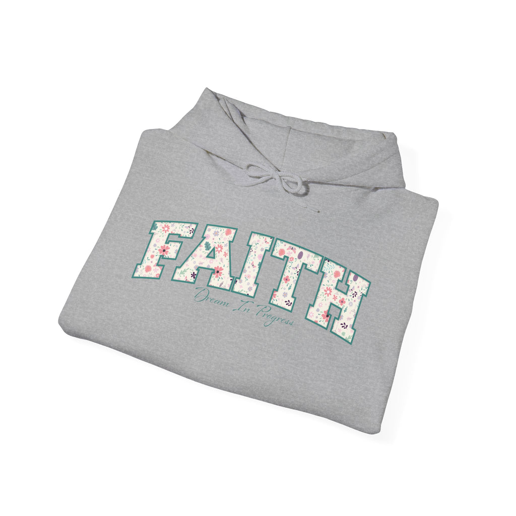 Faith Floral Hoodie – Women's Faith Graphic Sweatshirt with Pastel Flowers