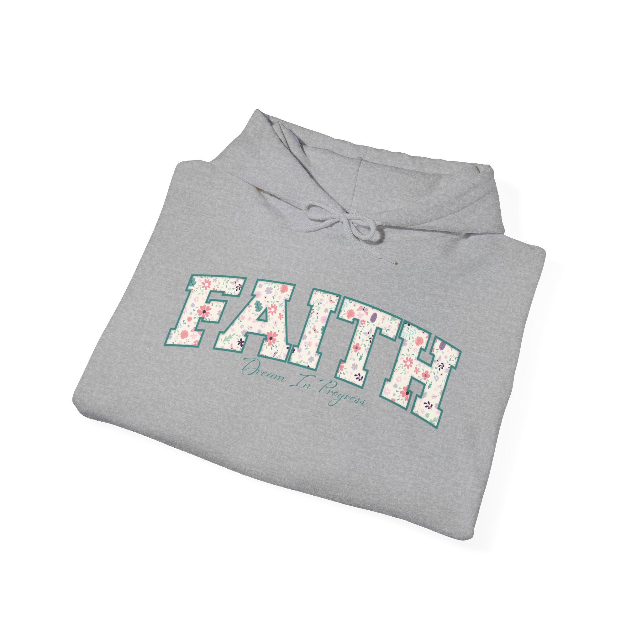 Faith Floral Hoodie – Women's Faith Graphic Sweatshirt with Pastel Flowers