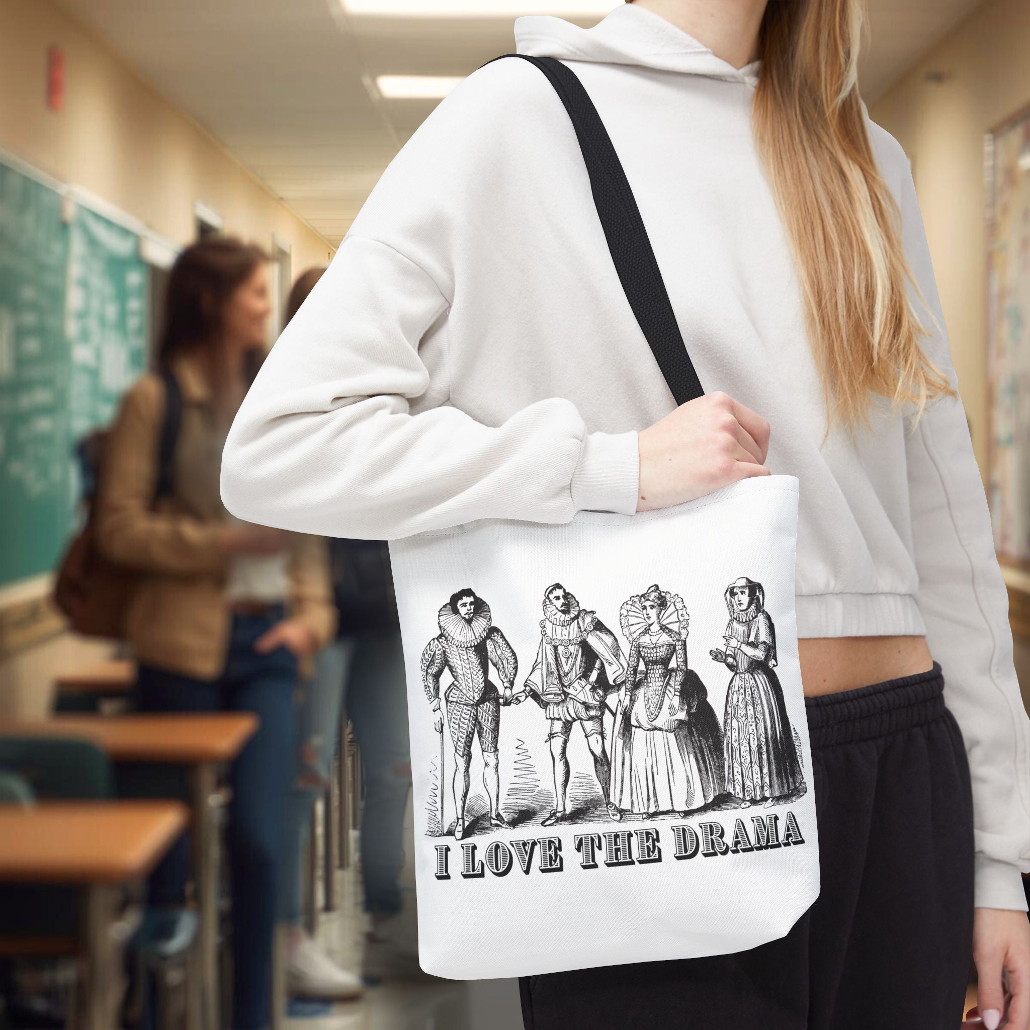 I Love The Drama - Vintage Theater Mask Tote Bag