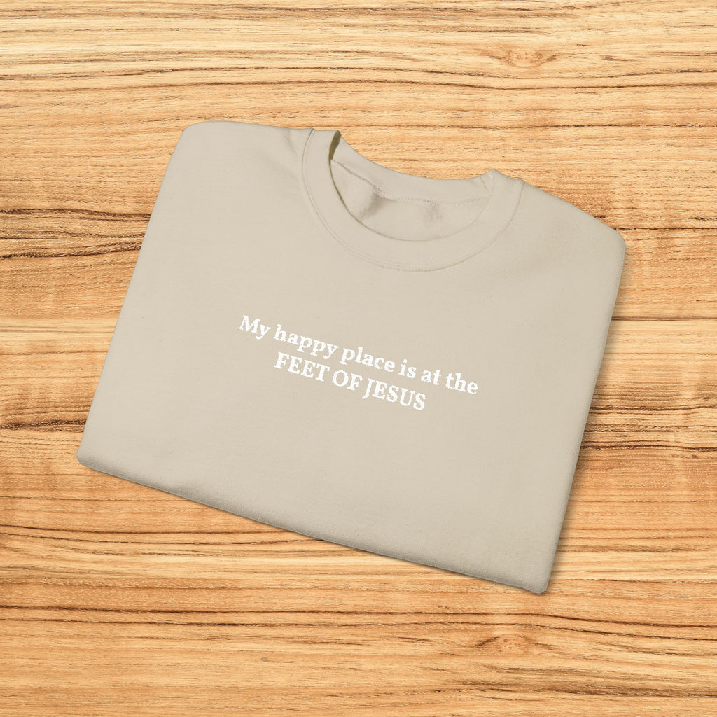 Christian Embroidery Sweatshirt for Women, Faith Based Sweatshirt, Feet of Jesus Shirt