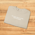 Christian Embroidery Sweatshirt for Women, Faith Based Sweatshirt, Feet of Jesus Shirt