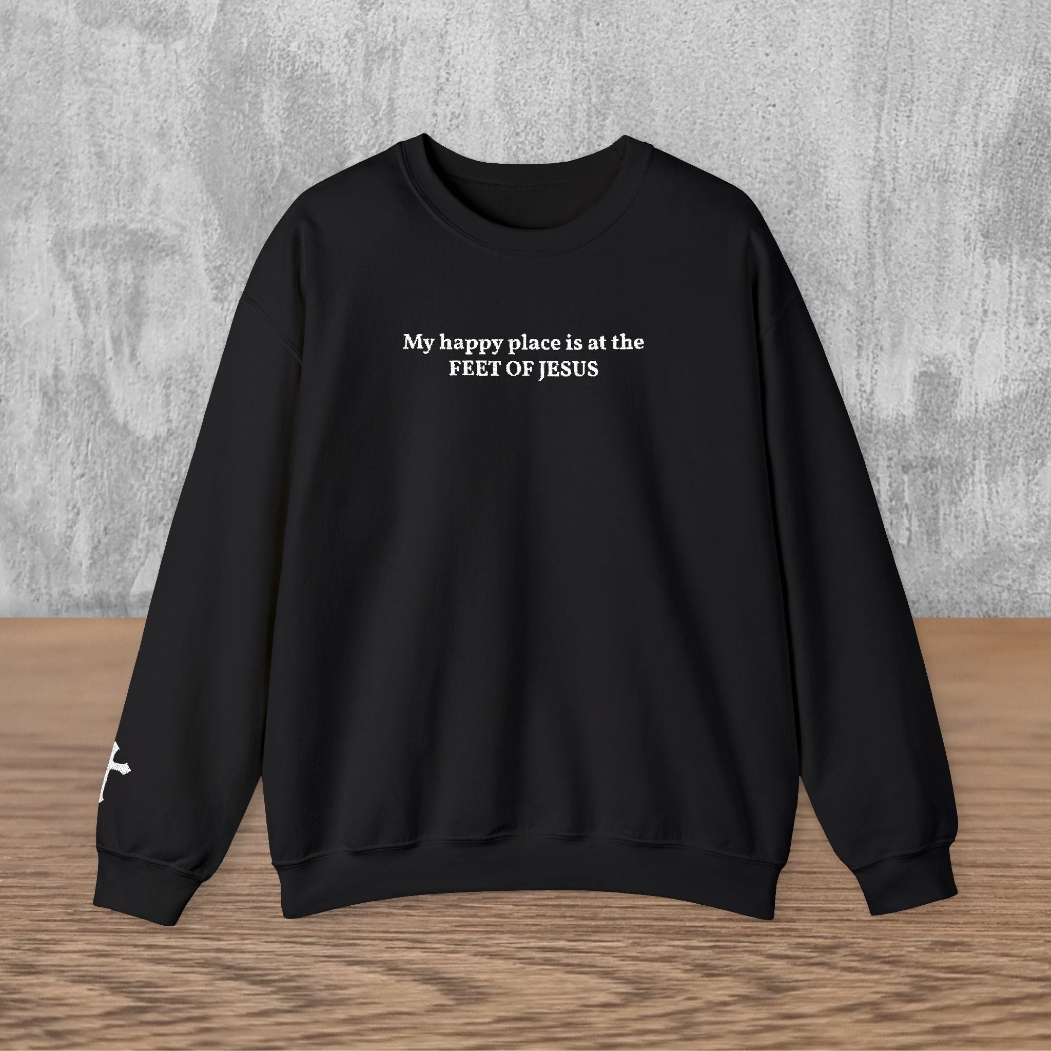 Christian Embroidery Sweatshirt for Women, Faith Based Sweatshirt, Feet of Jesus Shirt