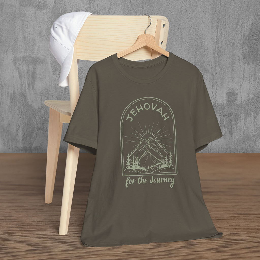 Christian Shirt Jehovah For The Journey Tee Mountain Sunrise Faith For Women