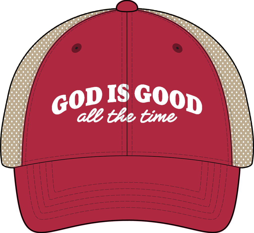 Christian Hat God Is Good All The Time Ponytail Cap Womens Faith Trucker Hat Mesh Back