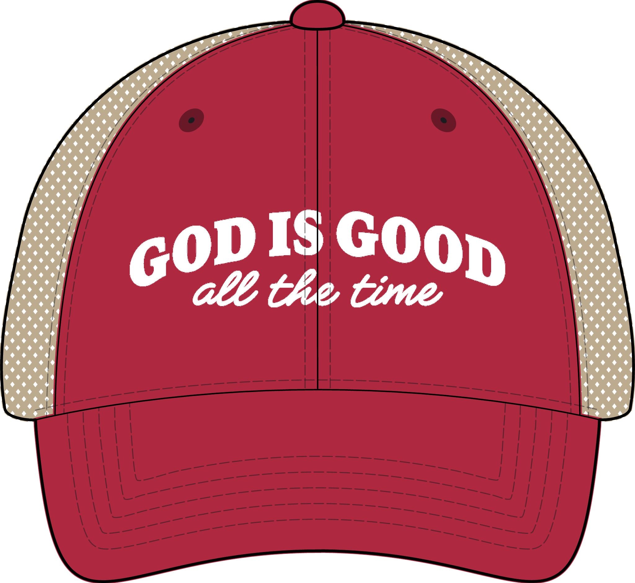 Christian Hat God Is Good All The Time Ponytail Cap Womens Faith Trucker Hat Mesh Back