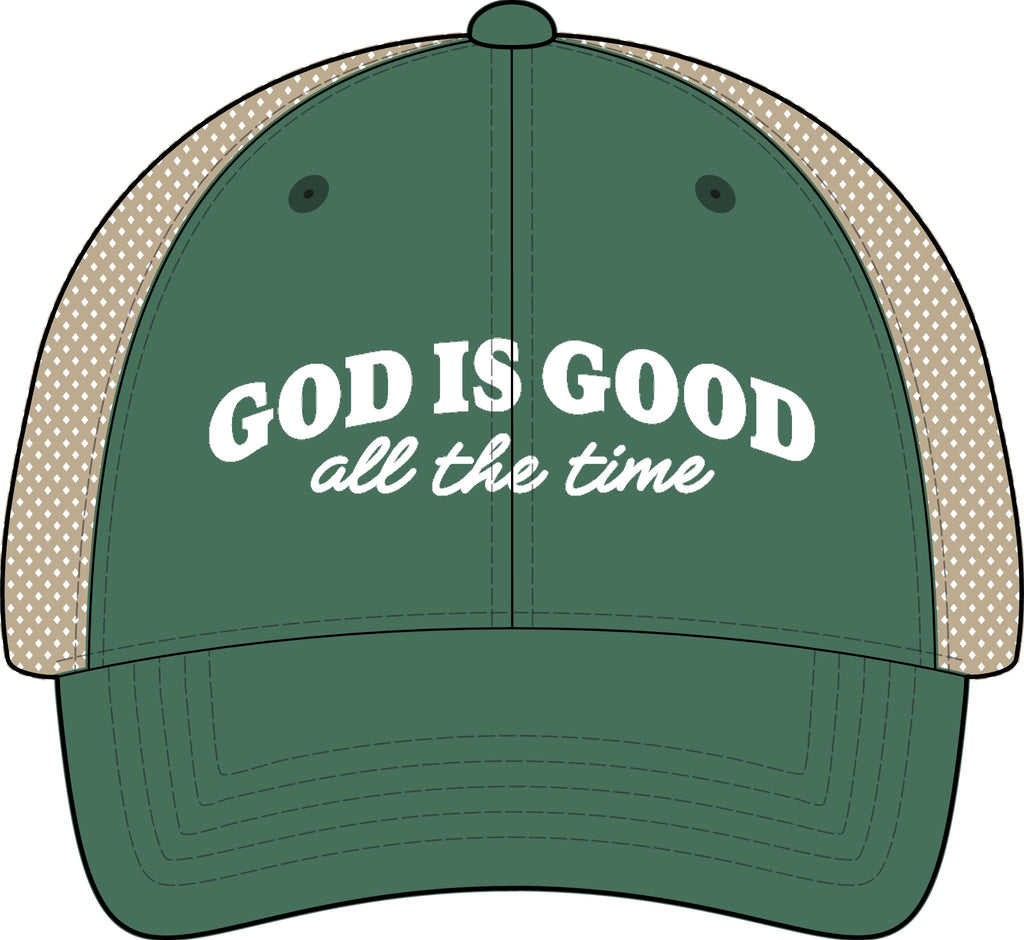 Christian Hat God Is Good All The Time Ponytail Cap Womens Faith Trucker Hat Mesh Back