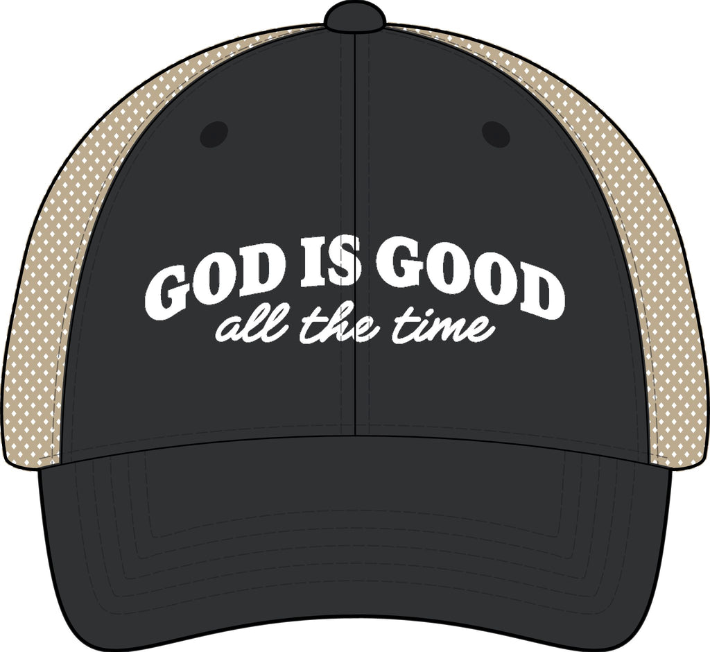 Christian Hat God Is Good All The Time Ponytail Cap Womens Faith Trucker Hat Mesh Back