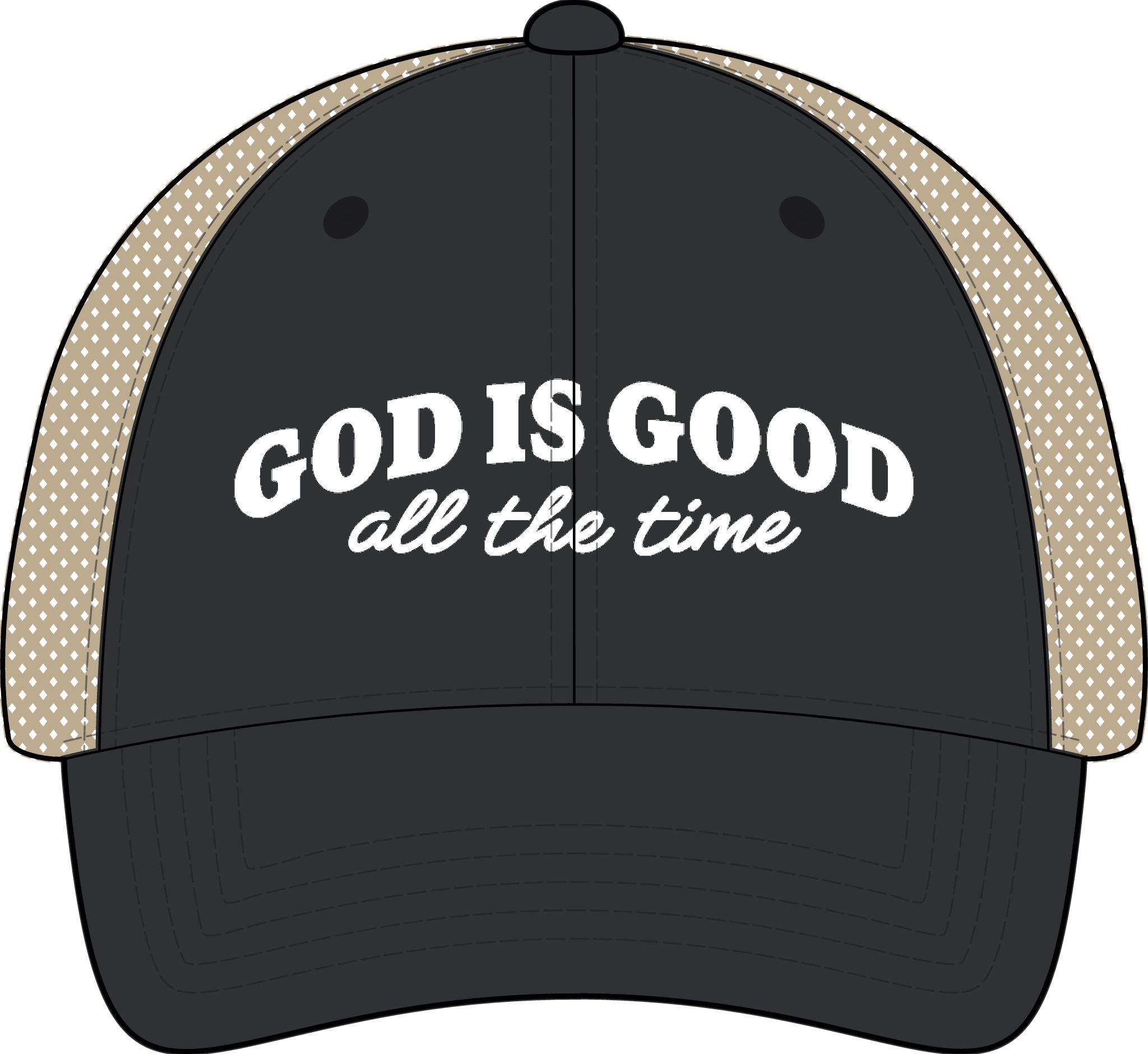 Christian Hat God Is Good All The Time Ponytail Cap Womens Faith Trucker Hat Mesh Back