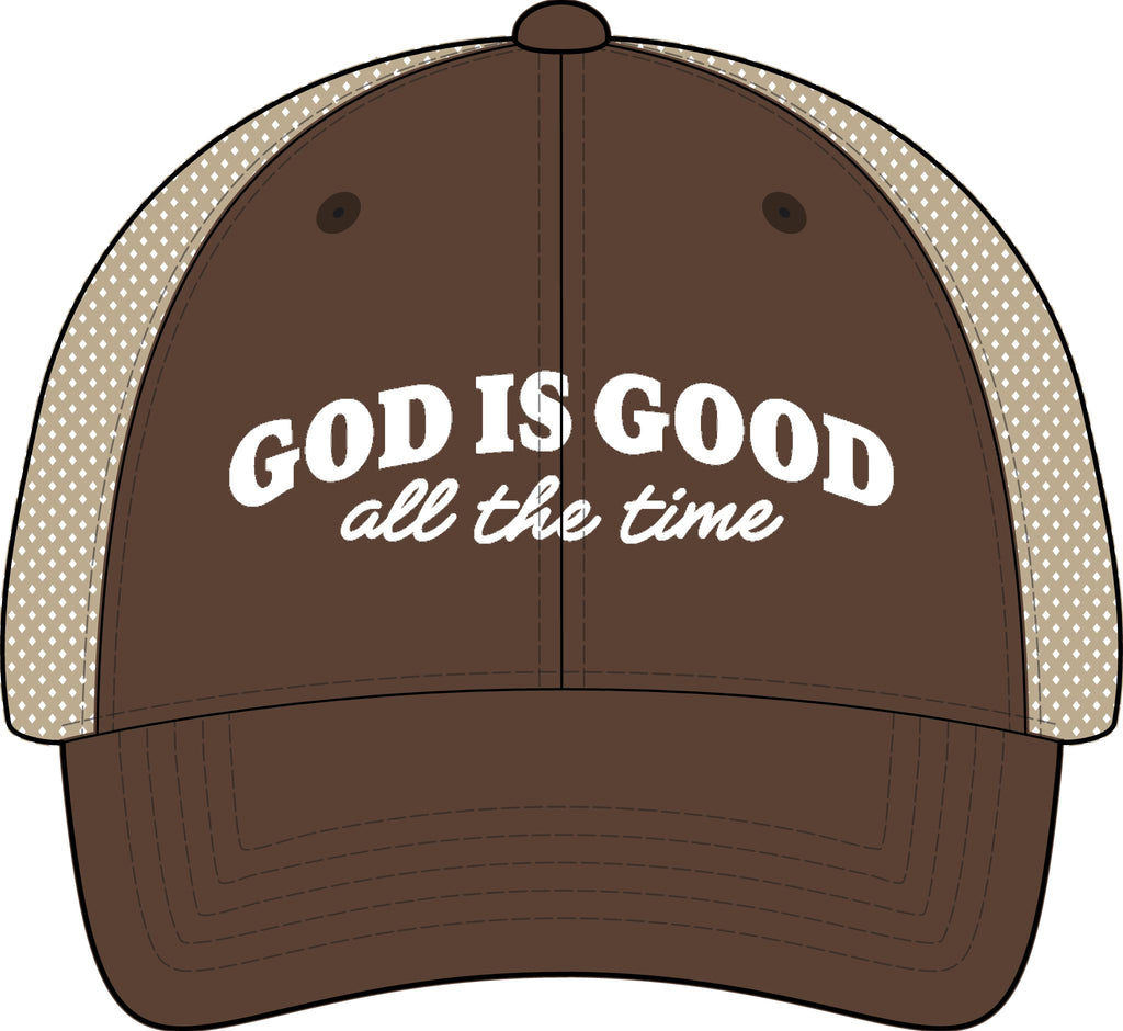 Christian Hat God Is Good All The Time Ponytail Cap Womens Faith Trucker Hat Mesh Back