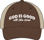 Christian Hat God Is Good All The Time Ponytail Cap Womens Faith Trucker Hat Mesh Back