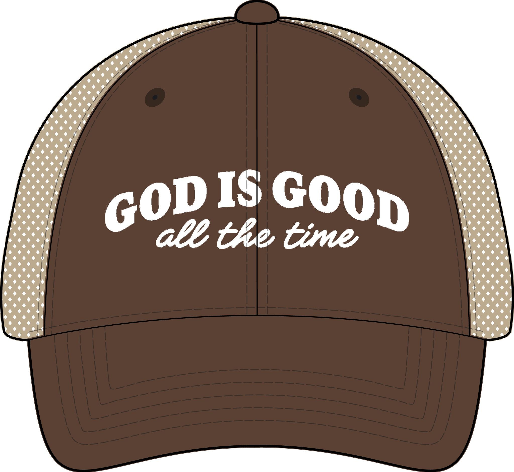 Christian Hat God Is Good All The Time Ponytail Cap Womens Faith Trucker Hat Mesh Back