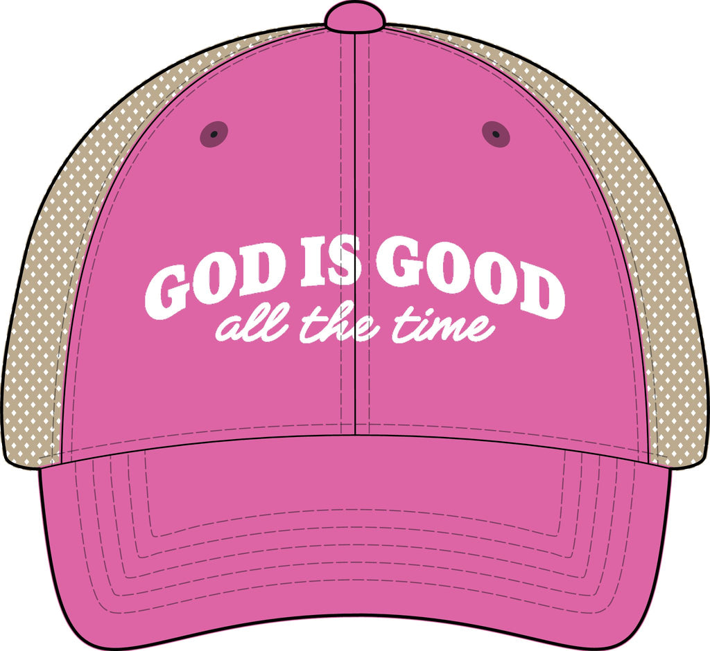 Christian Hat God Is Good All The Time Ponytail Cap Womens Faith Trucker Hat Mesh Back