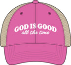 Christian Hat God Is Good All The Time Ponytail Cap Womens Faith Trucker Hat Mesh Back