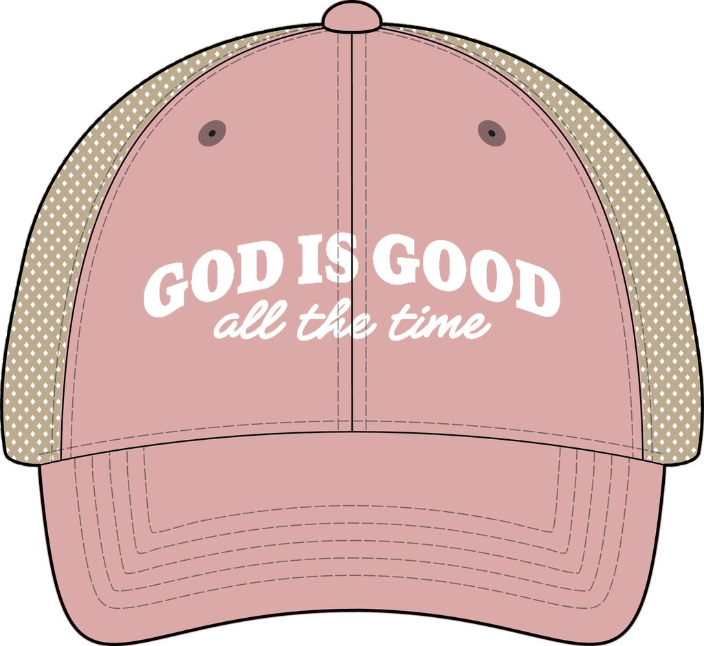 Christian Hat God Is Good All The Time Ponytail Cap Womens Faith Trucker Hat Mesh Back