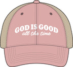 Christian Hat God Is Good All The Time Ponytail Cap Womens Faith Trucker Hat Mesh Back