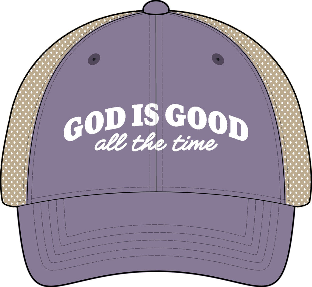 Christian Hat God Is Good All The Time Ponytail Cap Womens Faith Trucker Hat Mesh Back