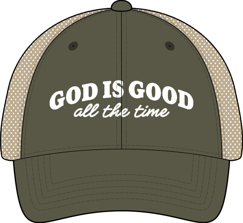 Christian Hat God Is Good All The Time Ponytail Cap Womens Faith Trucker Hat Mesh Back