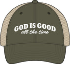 Christian Hat God Is Good All The Time Ponytail Cap Womens Faith Trucker Hat Mesh Back
