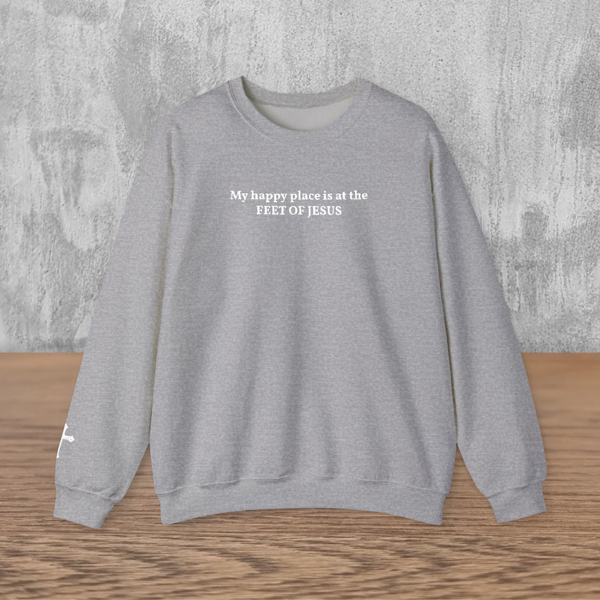 Christian Embroidery Sweatshirt for Women, Faith Based Sweatshirt, Feet of Jesus Shirt