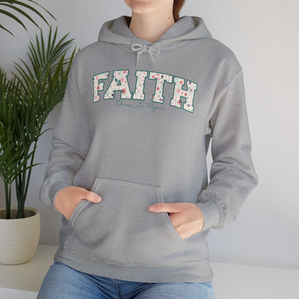 Faith Floral Hoodie – Women's Faith Graphic Sweatshirt with Pastel Flowers