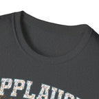 Applause T-Shirt — "Curtain Up, Light the Lights" Floral Tee for Actors & Music Students