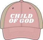 Child of God Christian Trucker Hat Ponytail Floral Baseball Cap Embroidered Woman Faith Gift