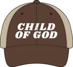 Child of God Christian Trucker Hat Ponytail Floral Baseball Cap Embroidered Woman Faith Gift