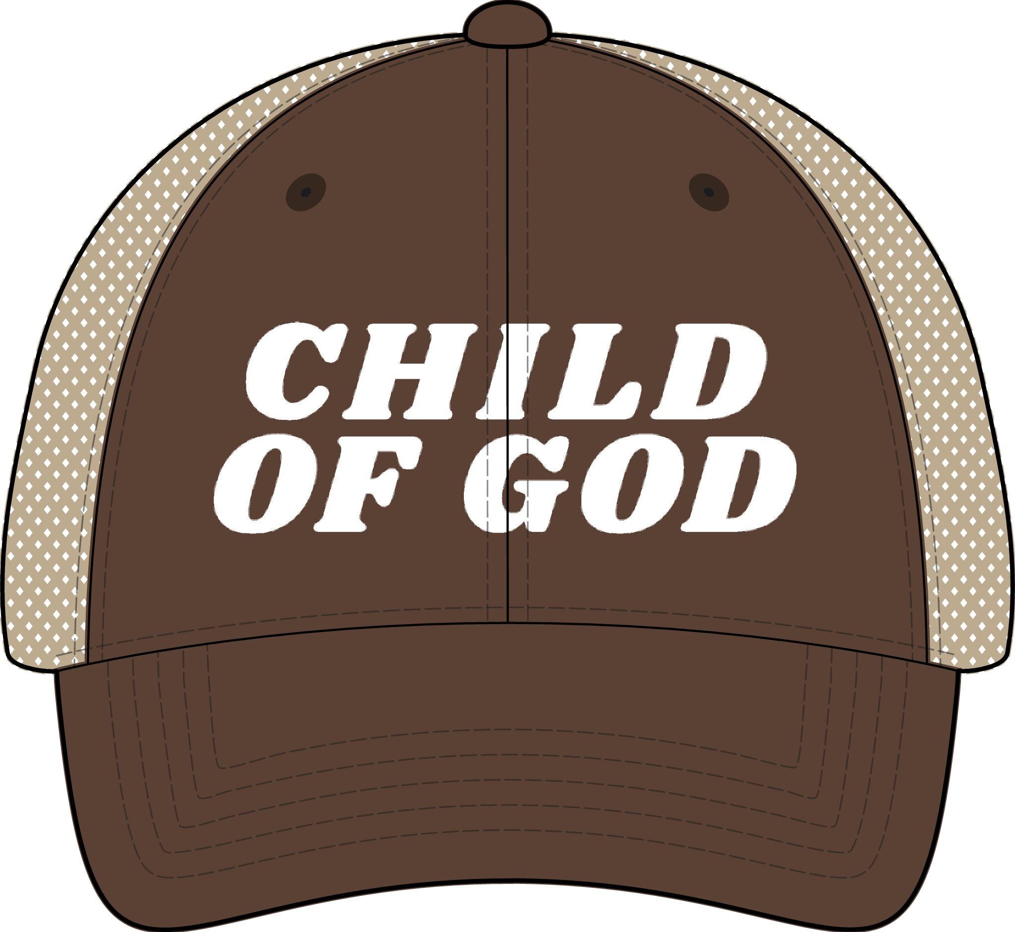 Child of God Christian Trucker Hat Ponytail Floral Baseball Cap Embroidered Woman Faith Gift