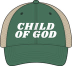 Child of God Christian Trucker Hat Ponytail Floral Baseball Cap Embroidered Woman Faith Gift