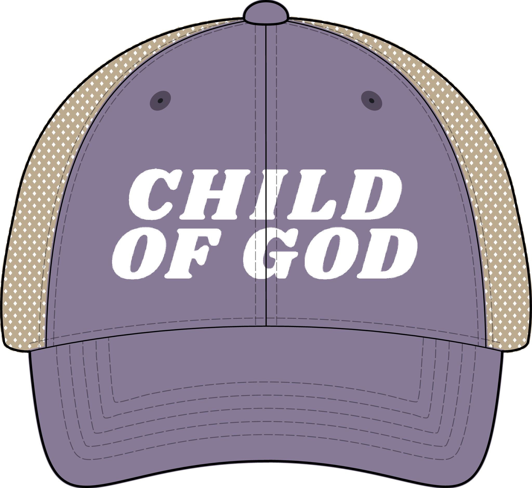 Child of God Christian Trucker Hat Ponytail Floral Baseball Cap Embroidered Woman Faith Gift