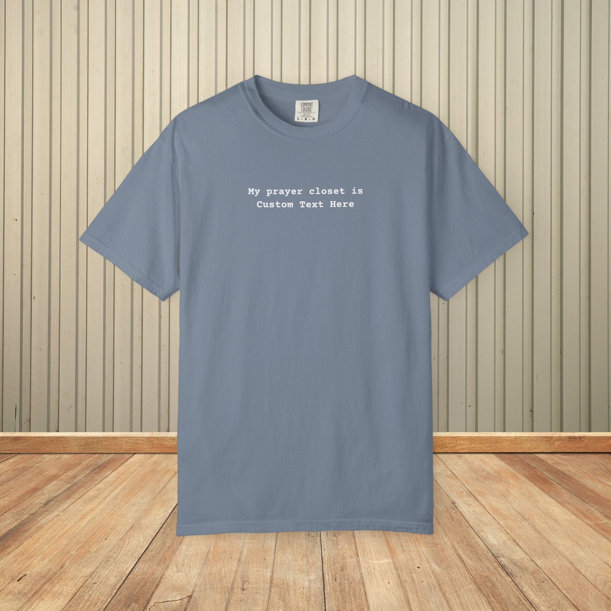 Personalized Christian Comfort Colors® Shirt, Prayer Closet Identity Statement, Faith in Action Tee