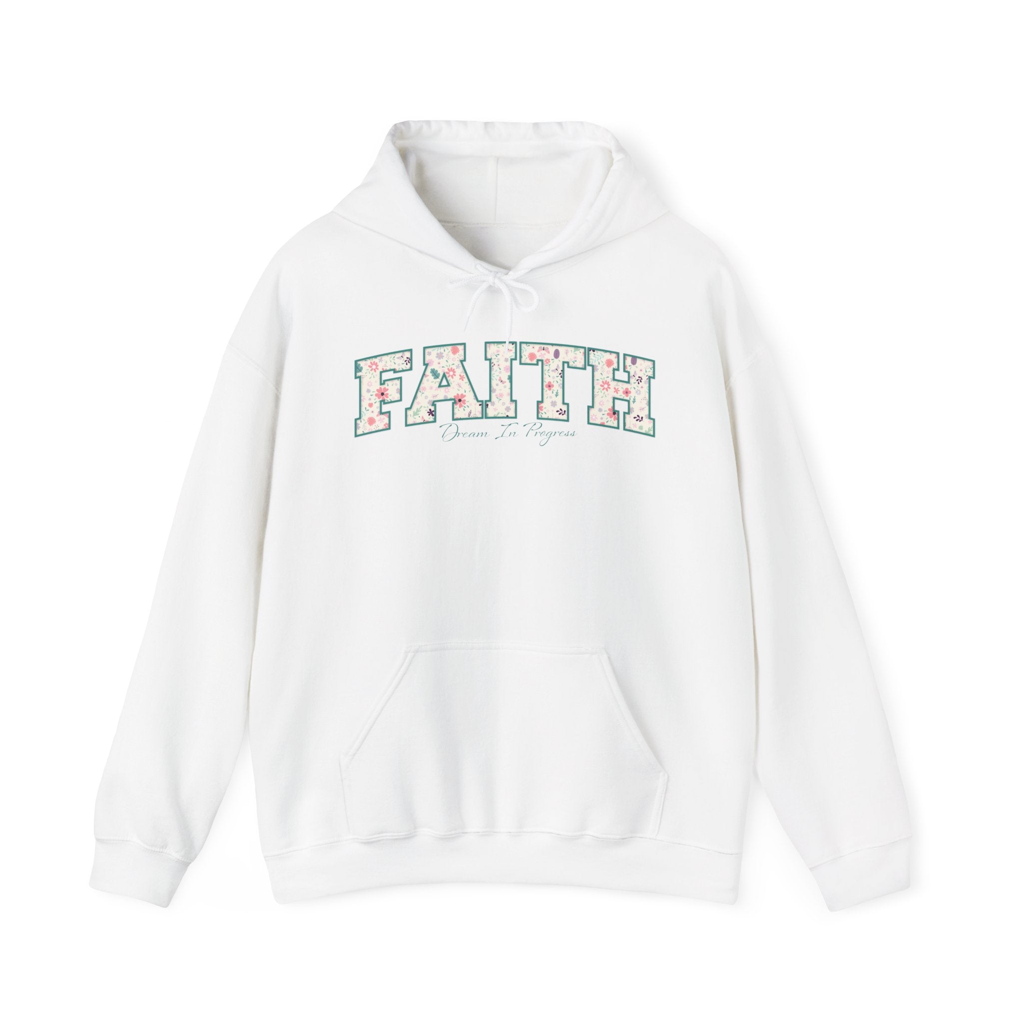 Faith Floral Hoodie – Women's Faith Graphic Sweatshirt with Pastel Flowers
