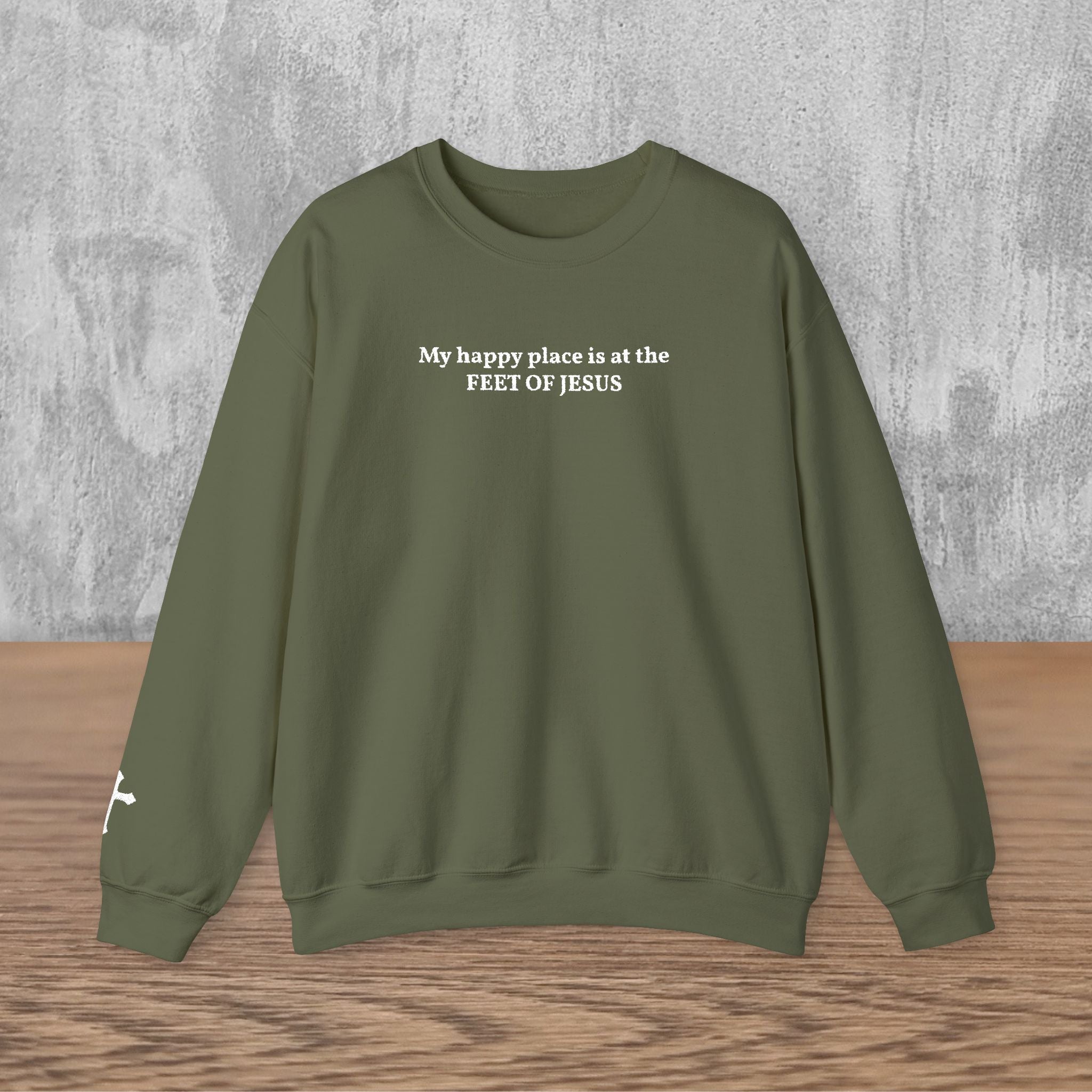 Christian Embroidery Sweatshirt for Women, Faith Based Sweatshirt, Feet of Jesus Shirt