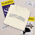Applause T-Shirt — "Curtain Up, Light the Lights" Floral Tee for Actors & Music Students