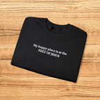 Christian Embroidery Sweatshirt for Women, Faith Based Sweatshirt, Feet of Jesus Shirt