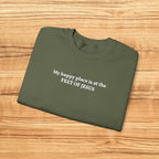 Christian Embroidery Sweatshirt for Women, Faith Based Sweatshirt, Feet of Jesus Shirt